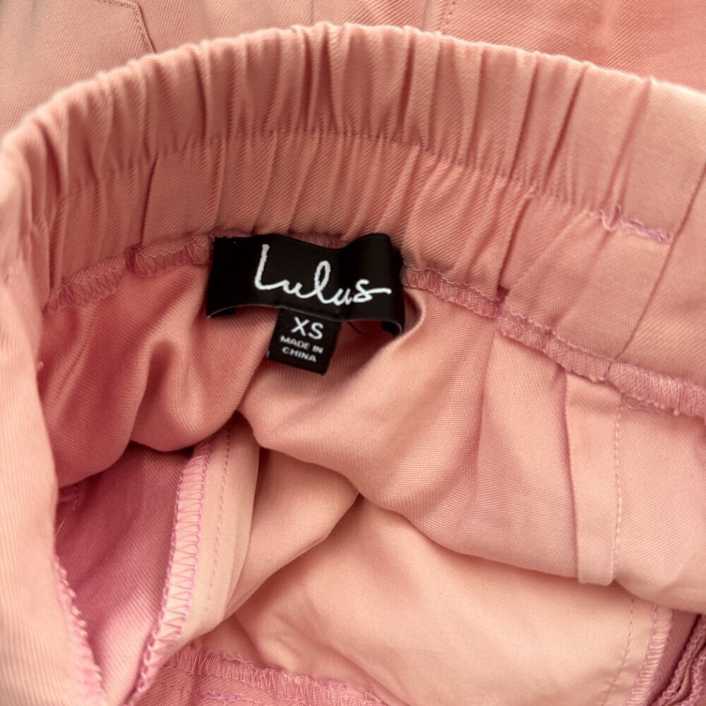 Lulu's Strictly Business Pink High Waisted Trouser Pants 💗 - Picture 11 of 11